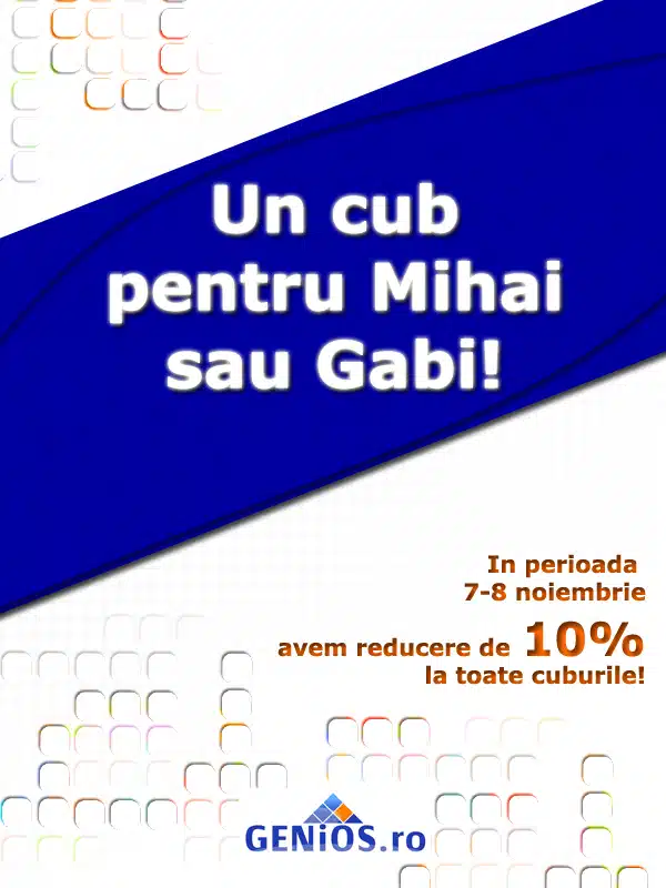 Promoţie: Un cub pentru Mihai sau Gabi!