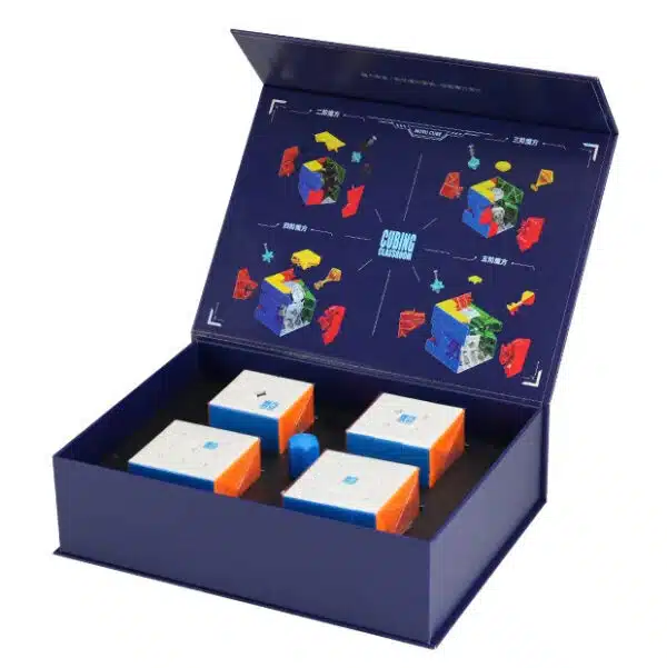 genios cub rubik set 4 cuburi magnetice meilong deluxe edition